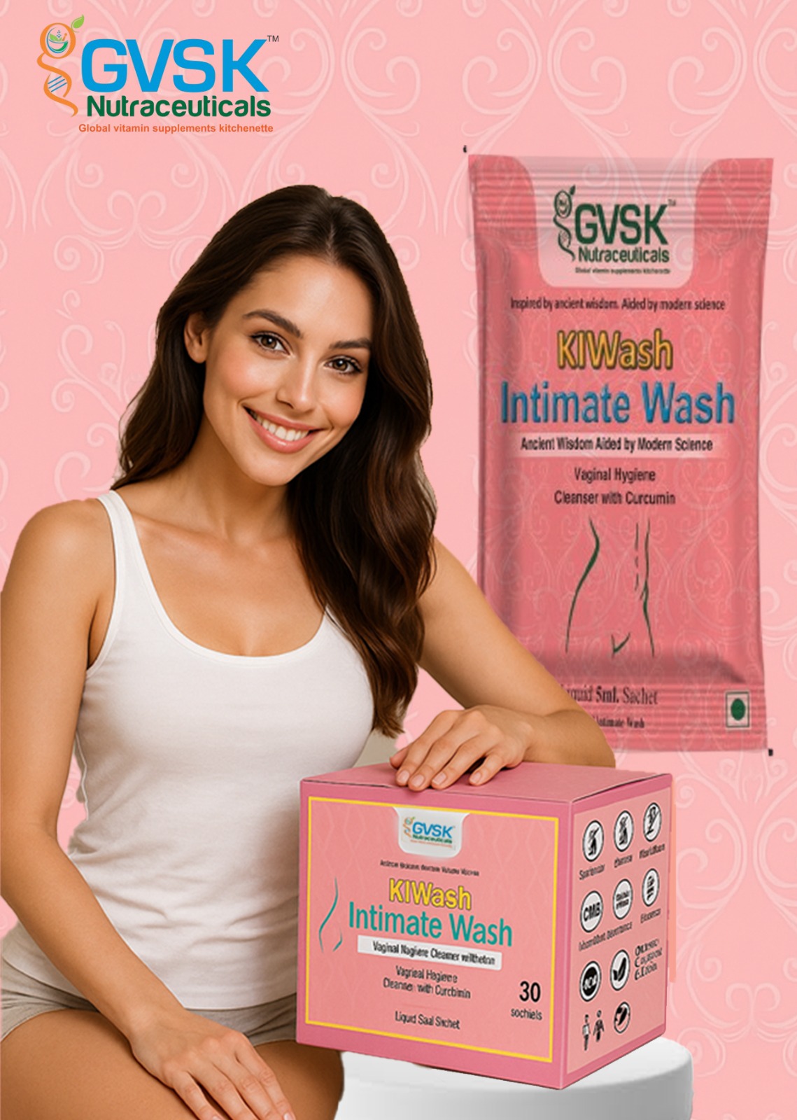 KIWASH Ayurvedic Intimated wash