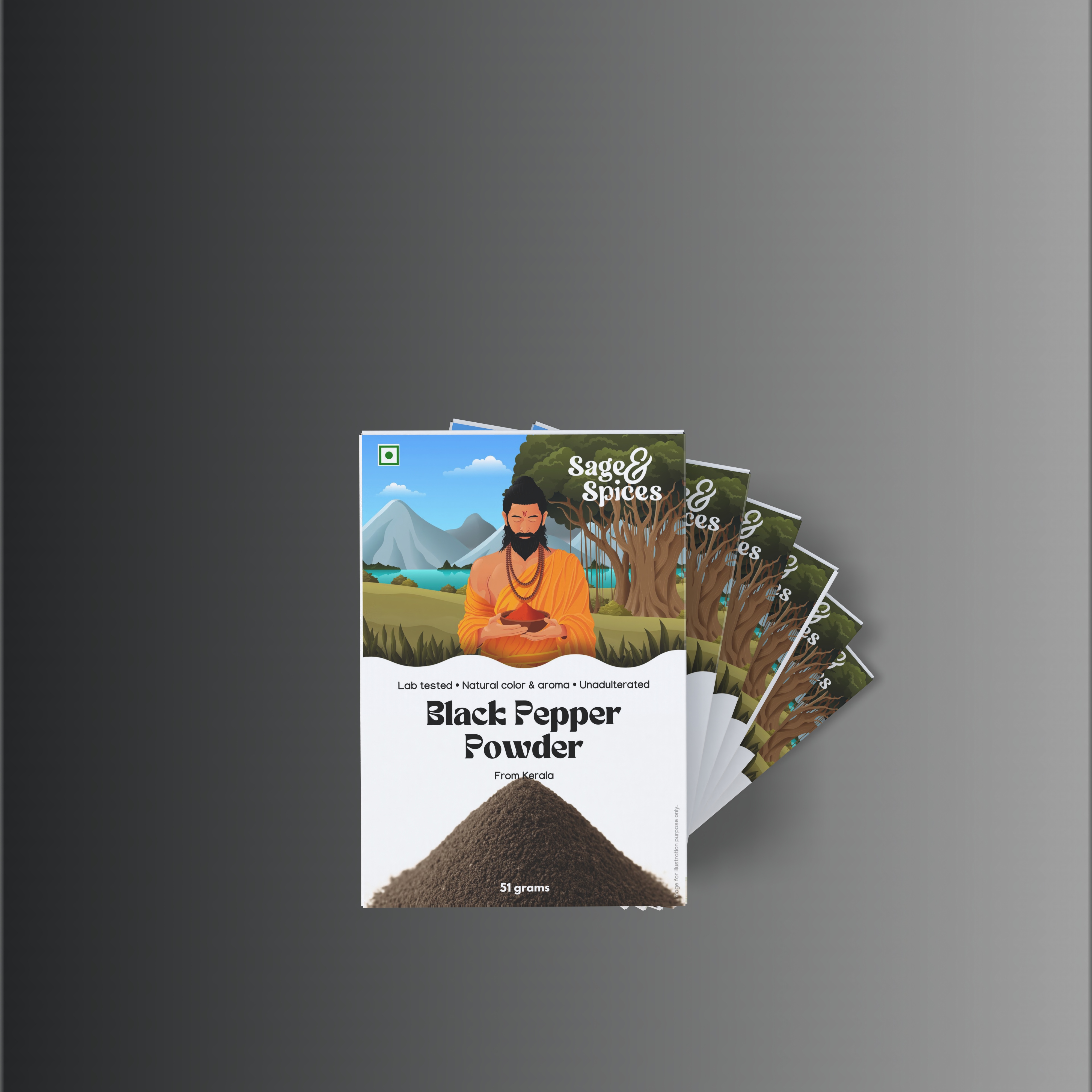 Sage & Spices Black Pepper Powder 51 gram pack