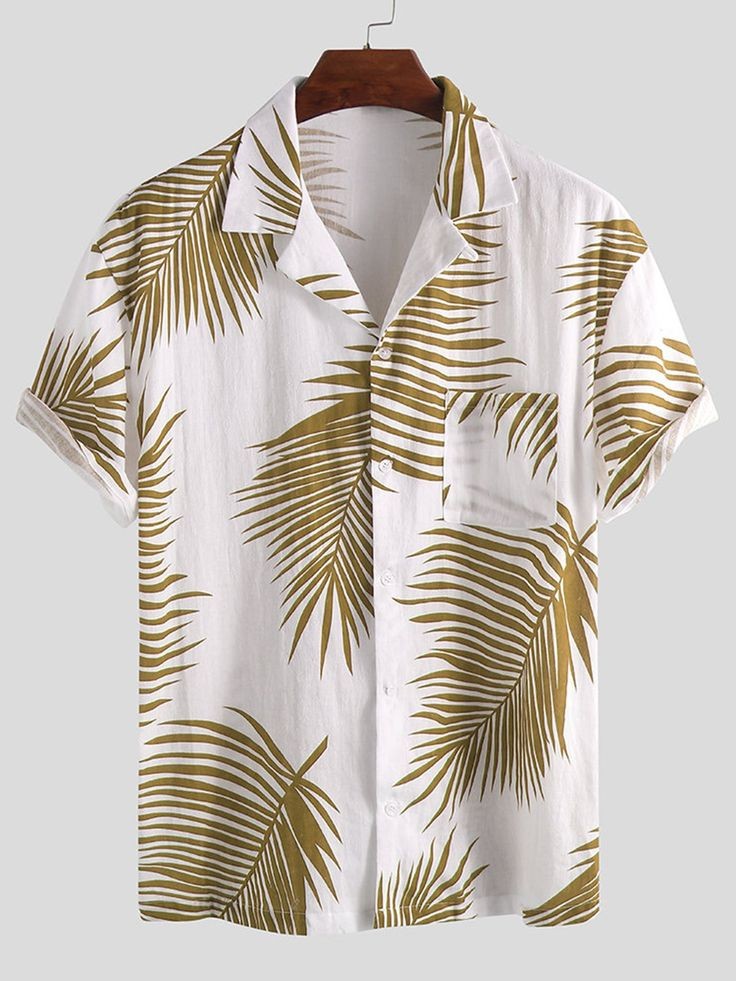 Men Hawaiian beach shirt