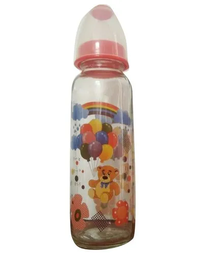 Printed Glass Baby Feeding Bottle