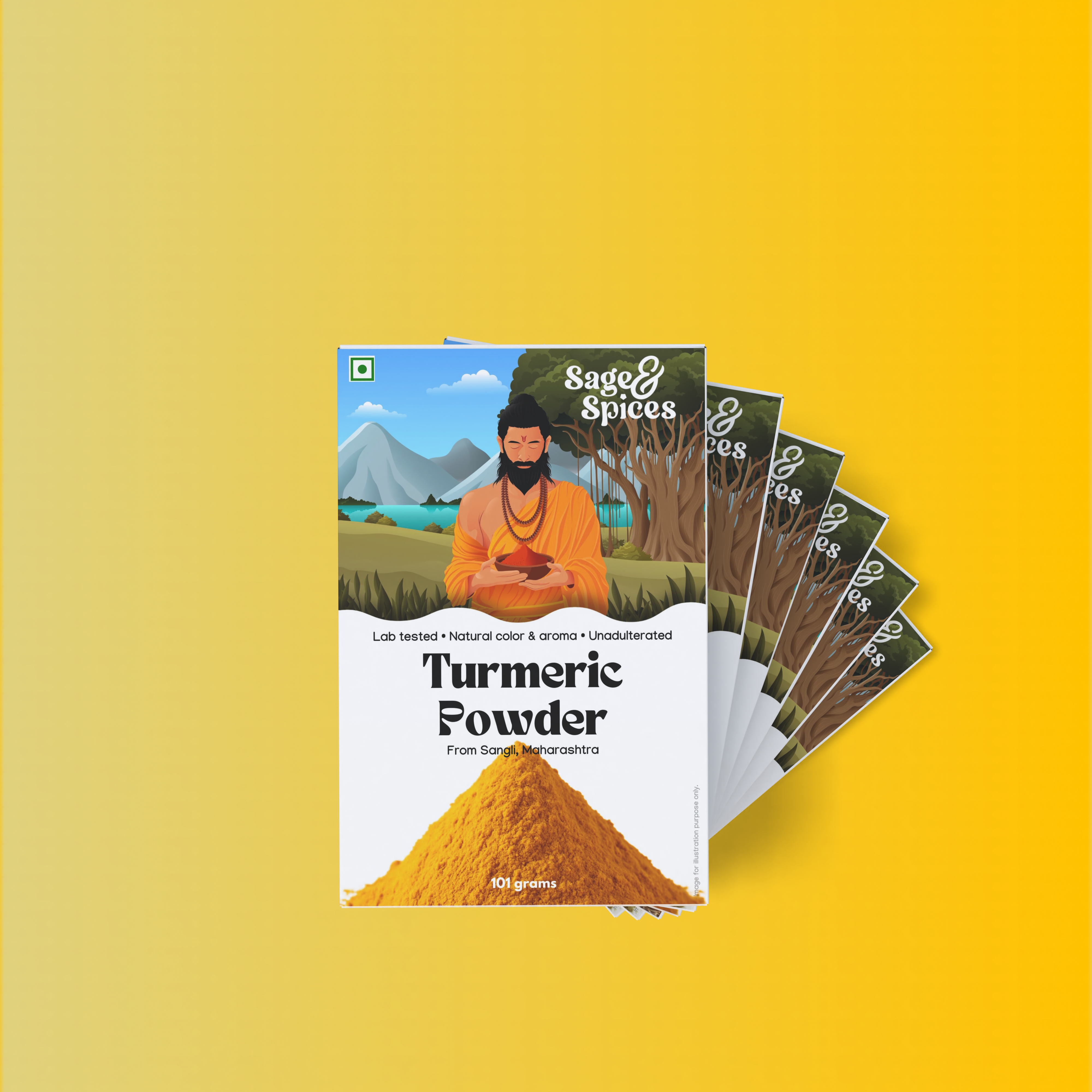 Sage & Spices Rajapuri Turmeric Powder 101 gram pack