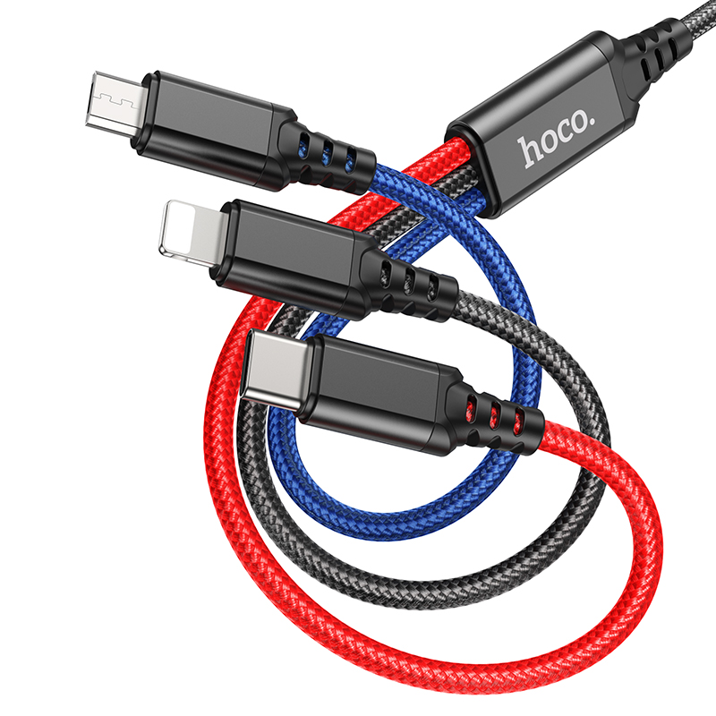 Hoco. X76 3 in 1 USB Charging Cable