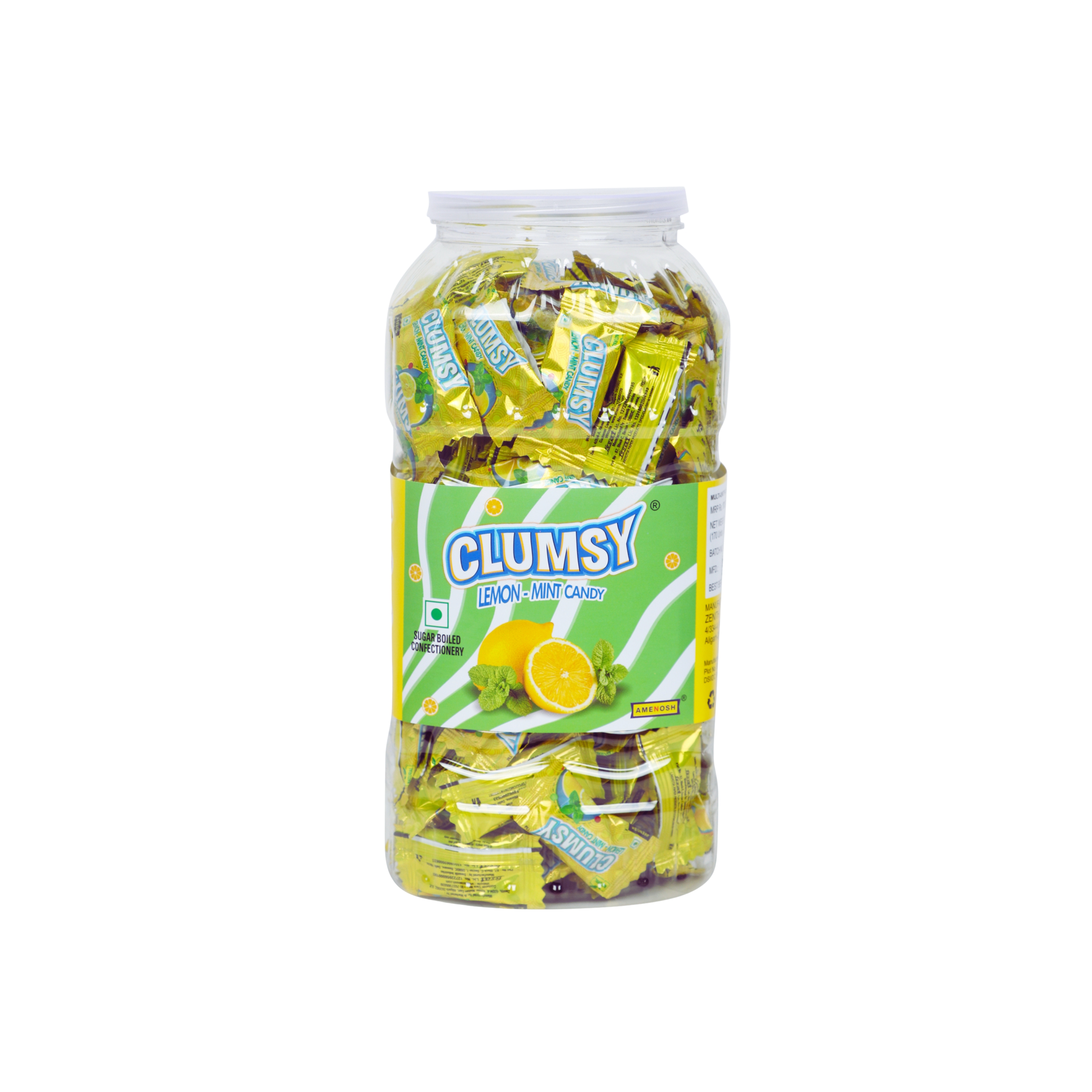 Clumsy Lemon-Mint candy Jar, 170 candy units