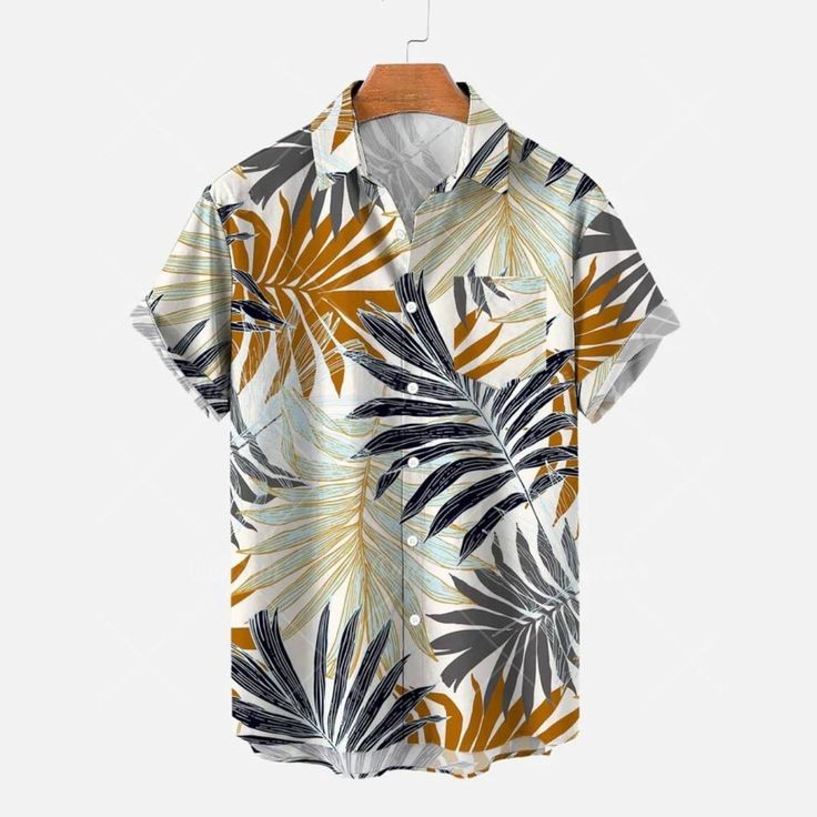 Mens Hawaiian beach shirt