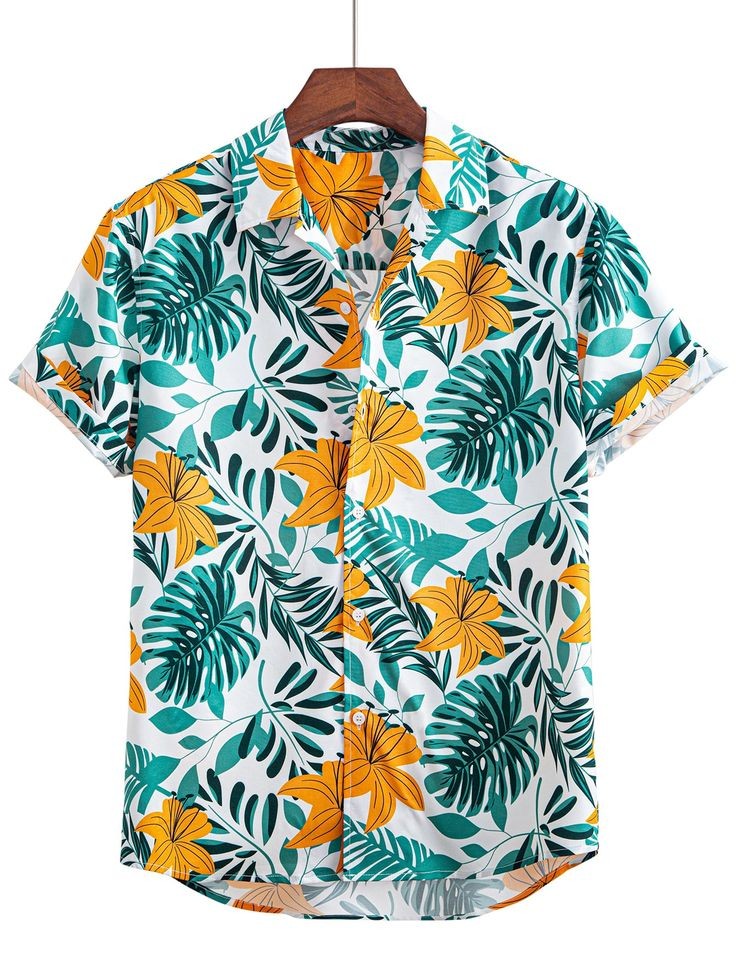 Men Hawaiian beach shirt